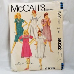 8032 MCCALLS MARITA REHME SHORT SLEEVE FLARE YOKE DRESS PATTERN UNCUT 10